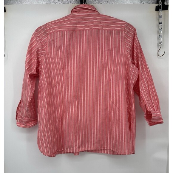 Land's End Women Long Sleeve Button Up Shirt 3X Flip Cuff Roll Tab Breathable - Picture 5 of 11